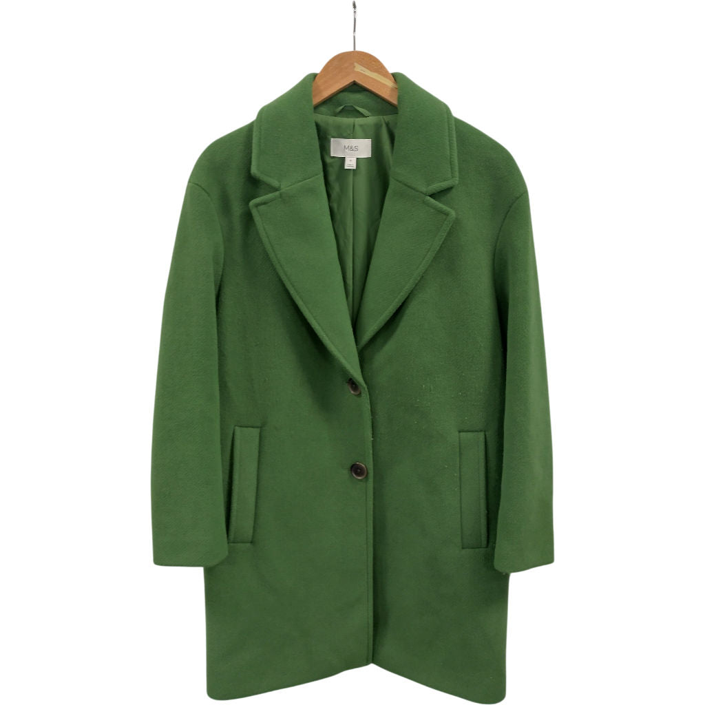 M&S Green Wool Blend Coat
