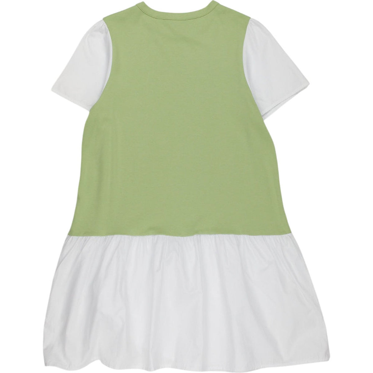 OMNES Green White Colourblock Dress