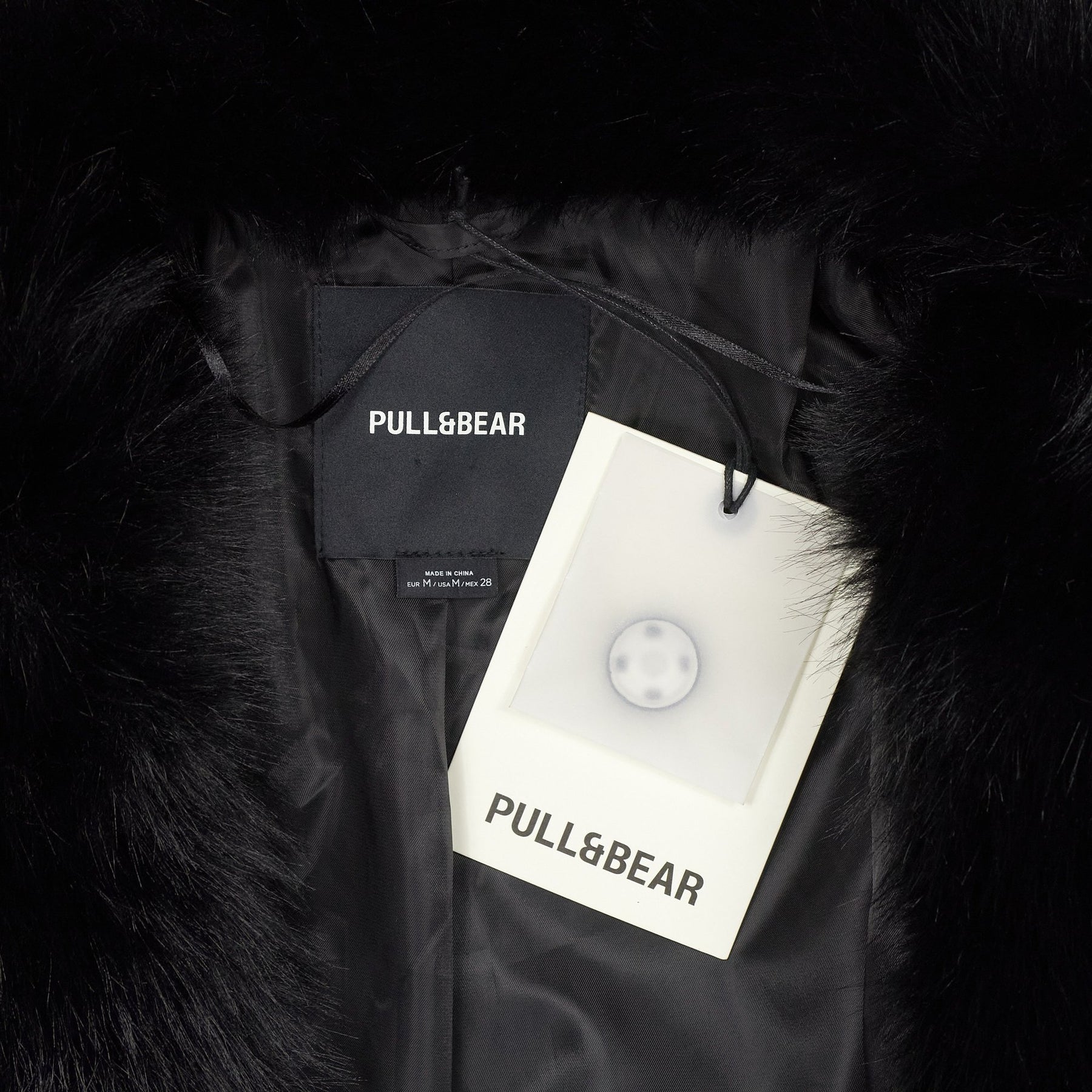 Pull & Bear Black Faux Fur Jacket