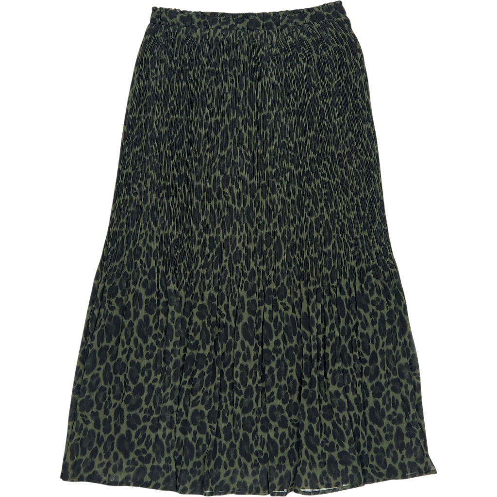WYSE Khaki Estelle Pleat Skirt