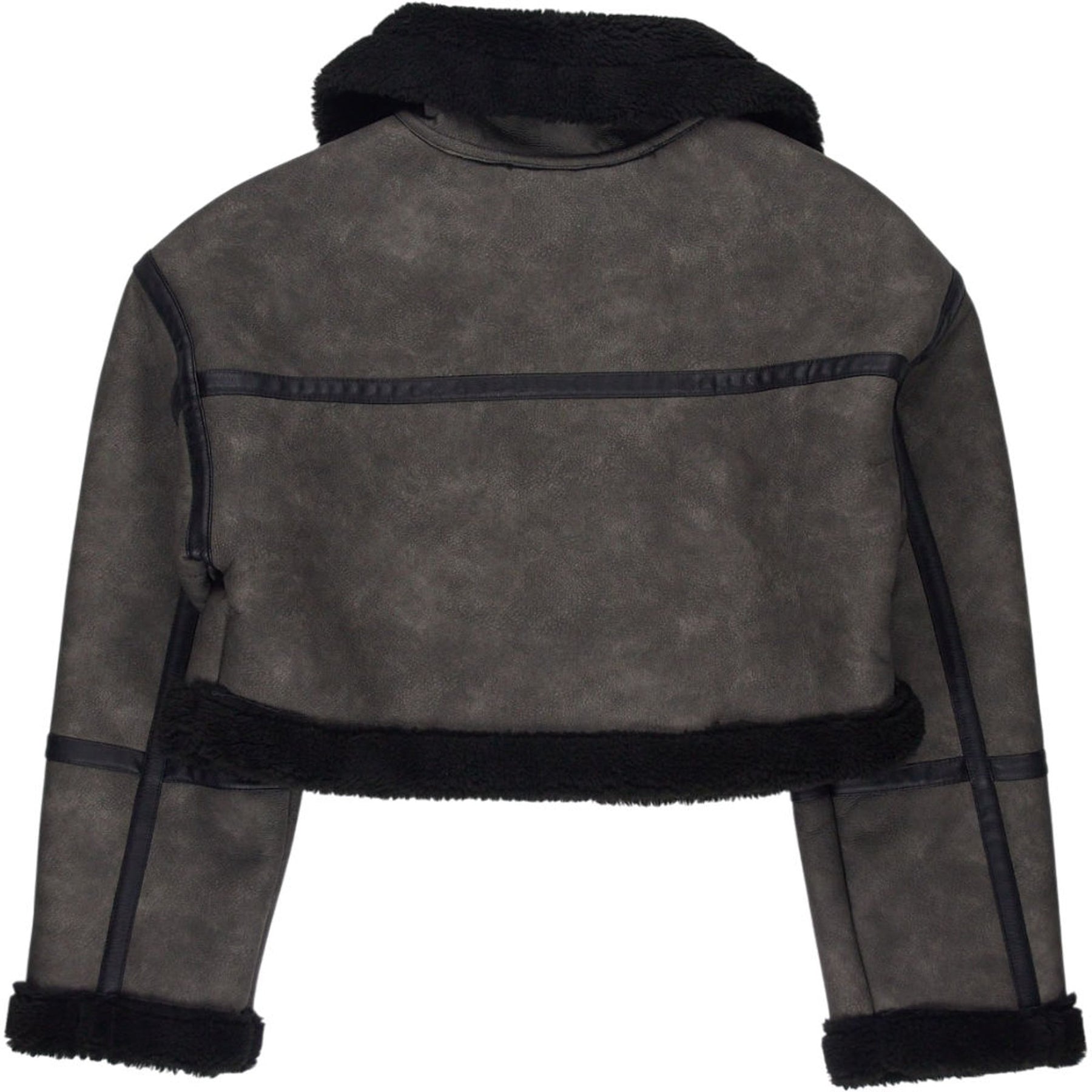 Pull & Bear Grey Faux Fur Jacket