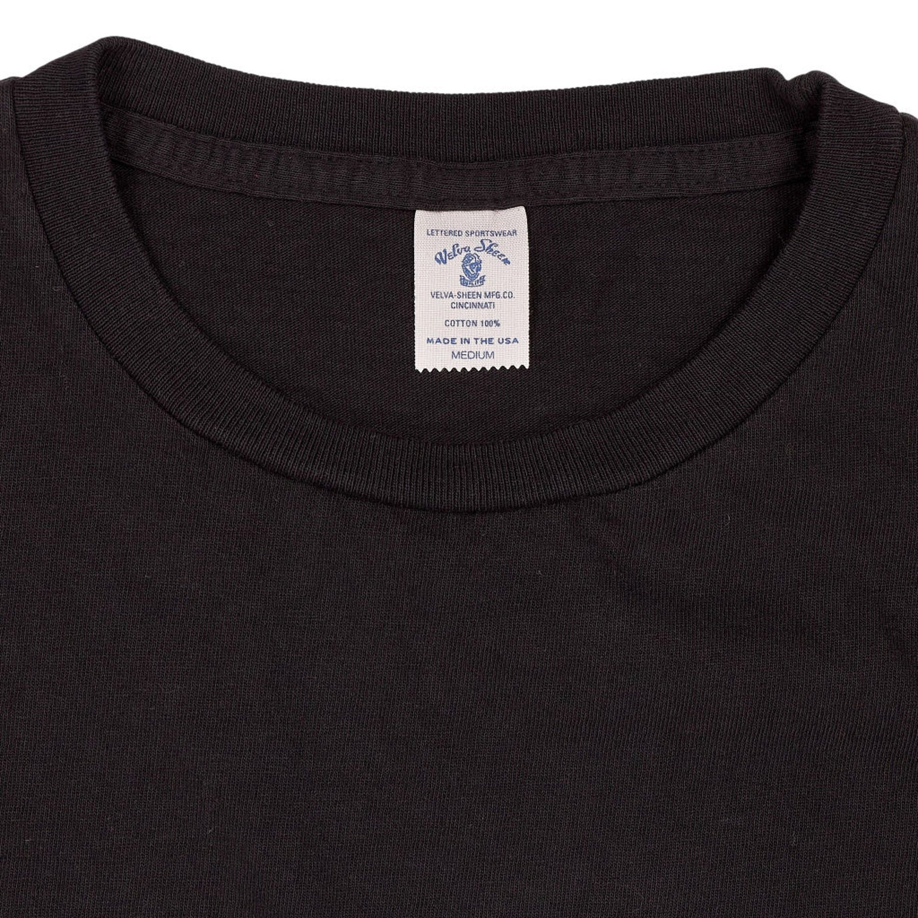 Velva Sheen Black Cotton T-Shirt