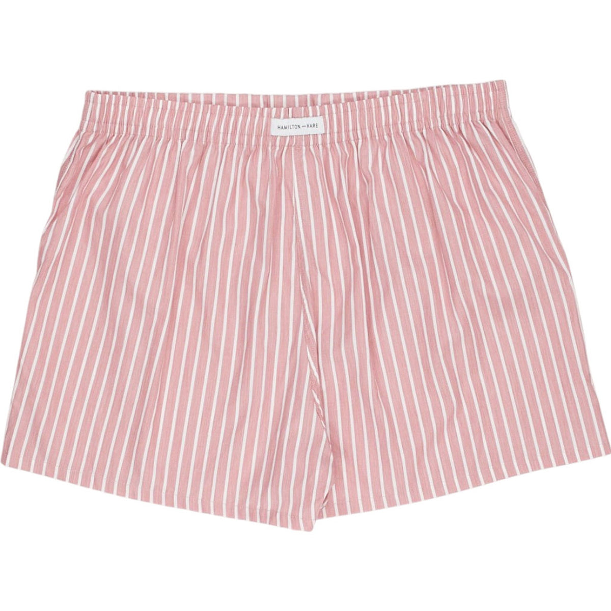 Hamilton + Hare Red Striped Boxer Shorts