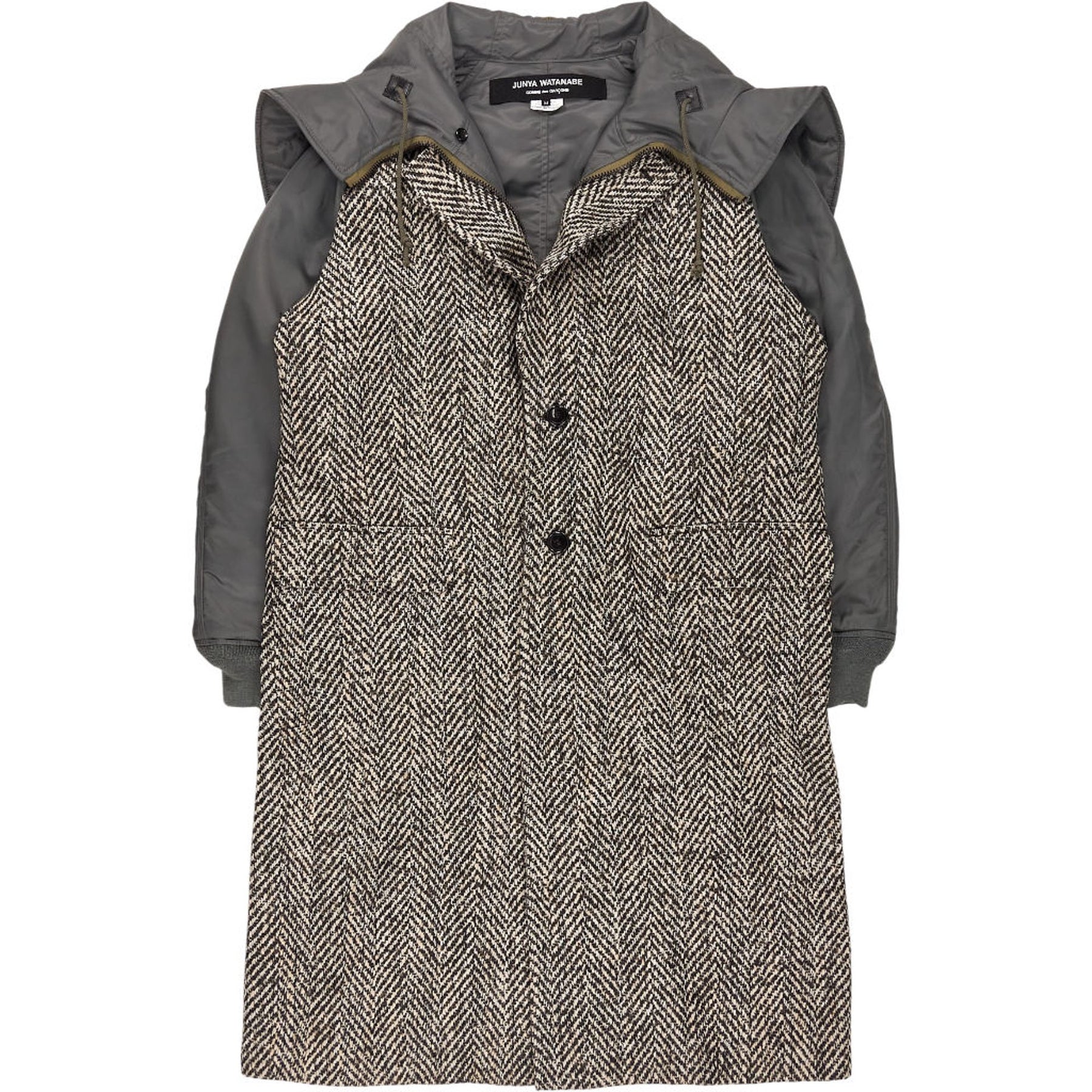 Junya Watanabe Grey Tweed Coat