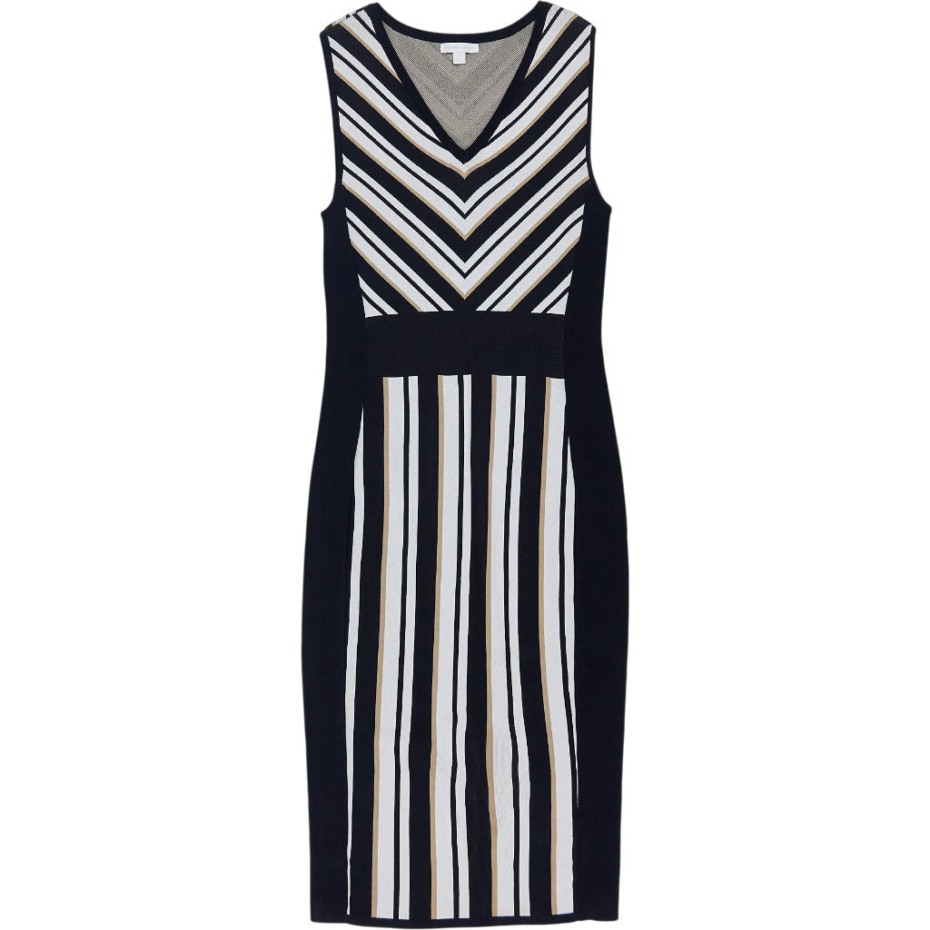 New York & Company Striped Knit Dress