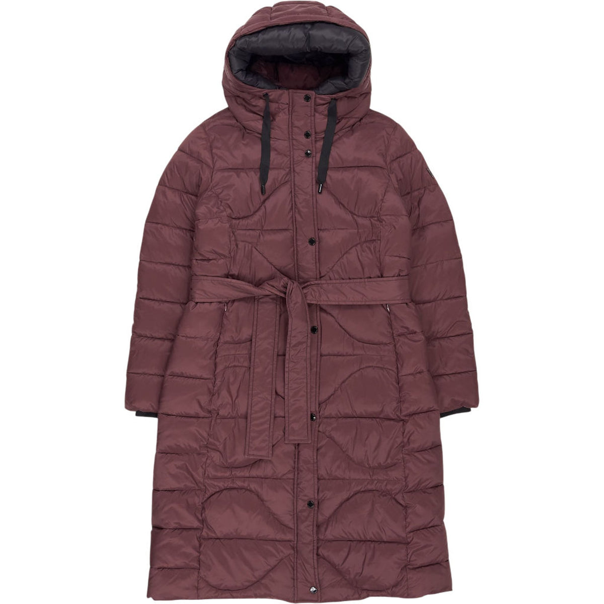 Vince Camuto Burgundy Heavyweight Hooded Coat