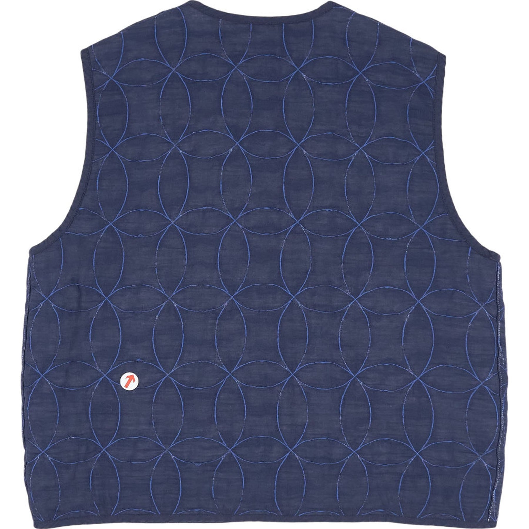 YMC Blue Floral Quilted Vest XS