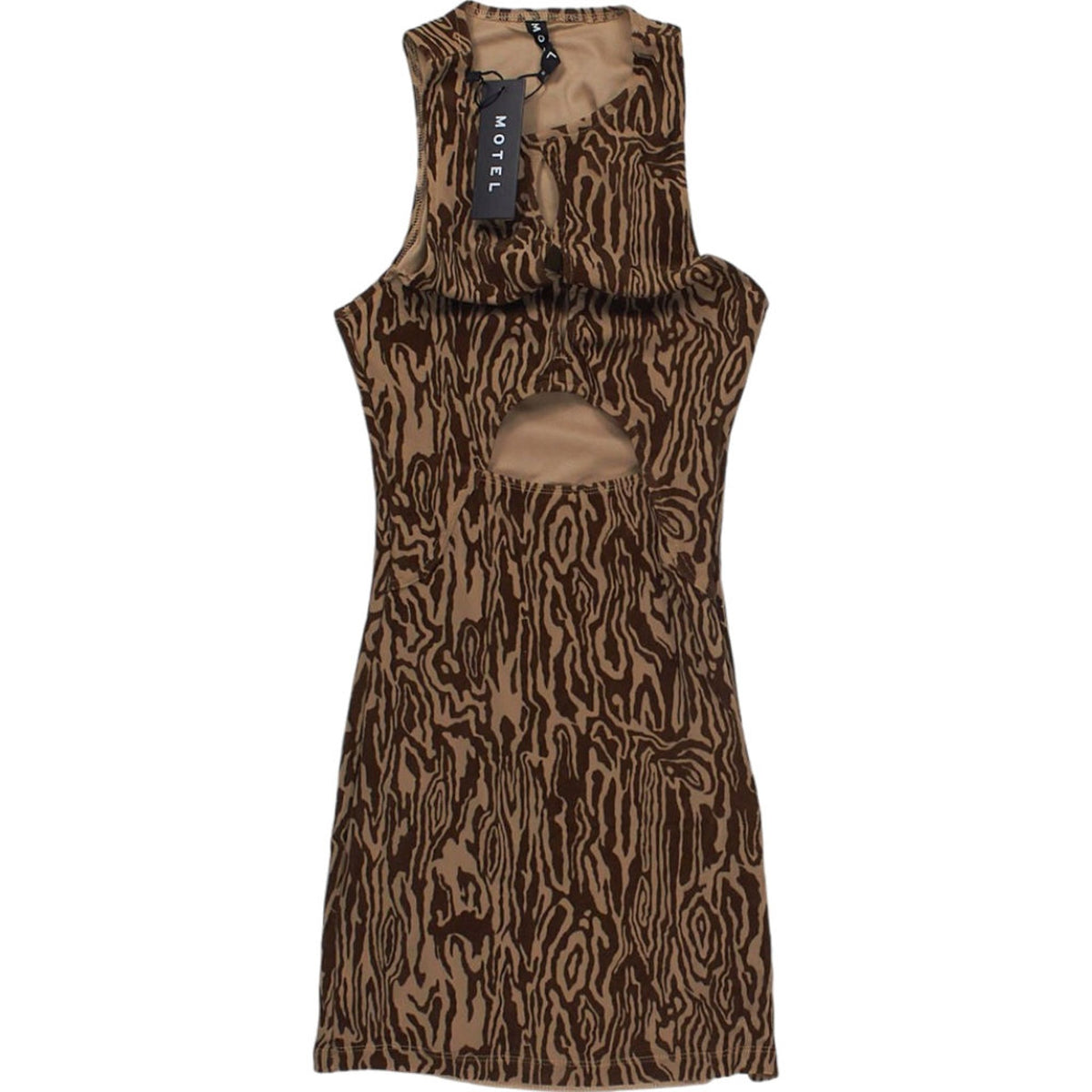 Motel Brown Animal Print Lucia Dress