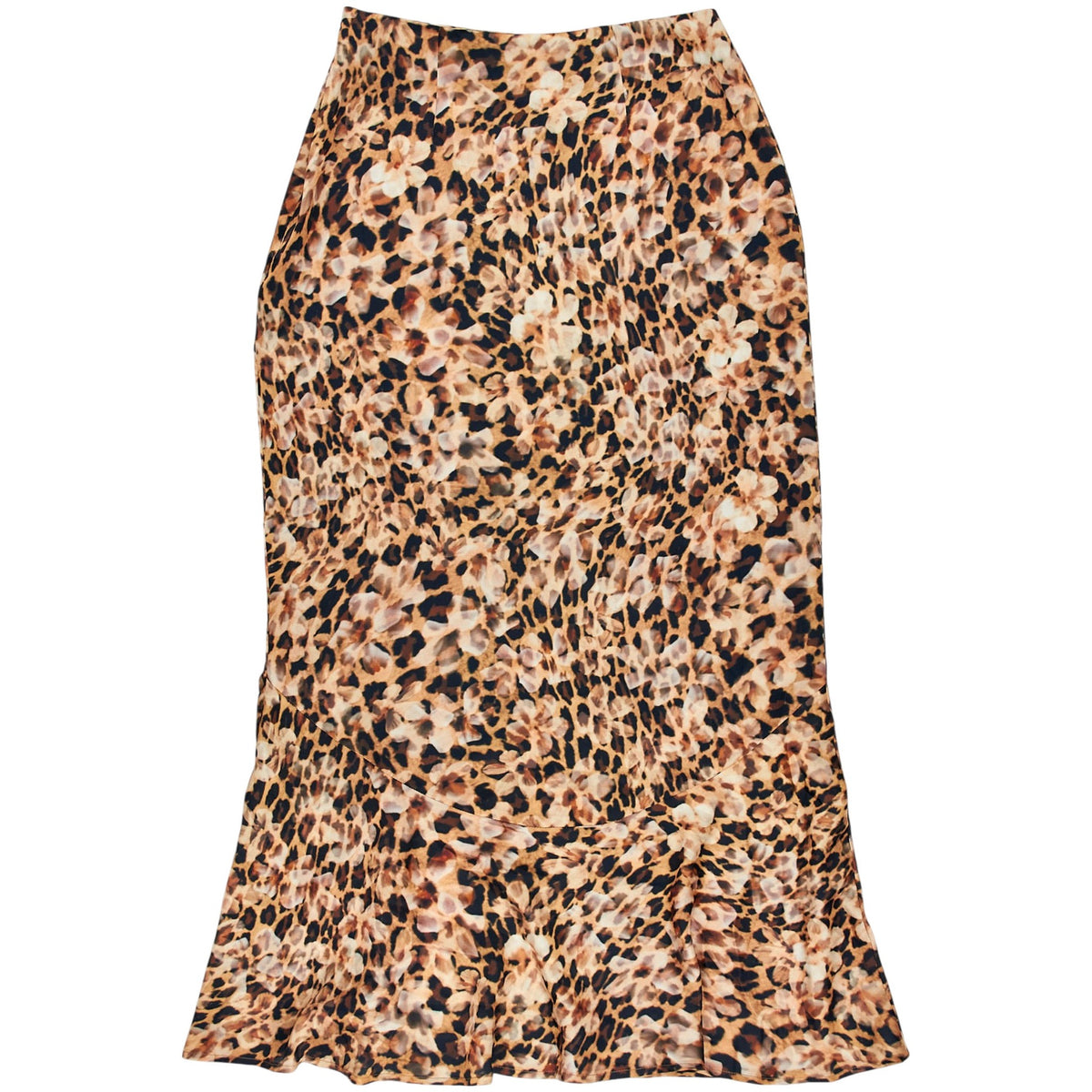 OMNES Cheetah Print Bessie Flare Midi Skirt
