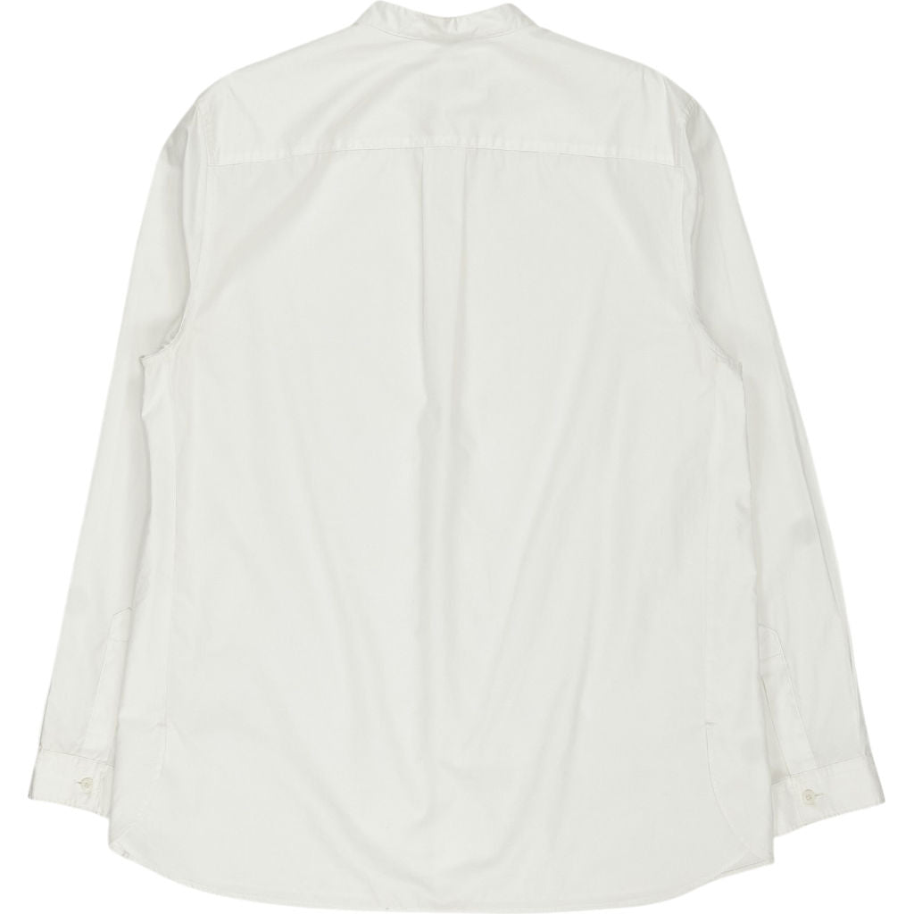 Moss White Stand Collar Shirt