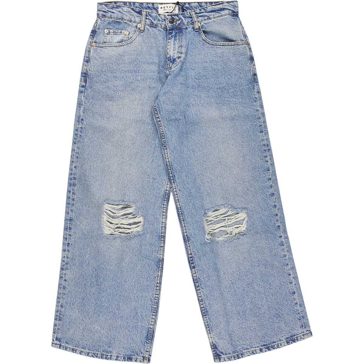 Motel Blue Ripped Roomy Jeans