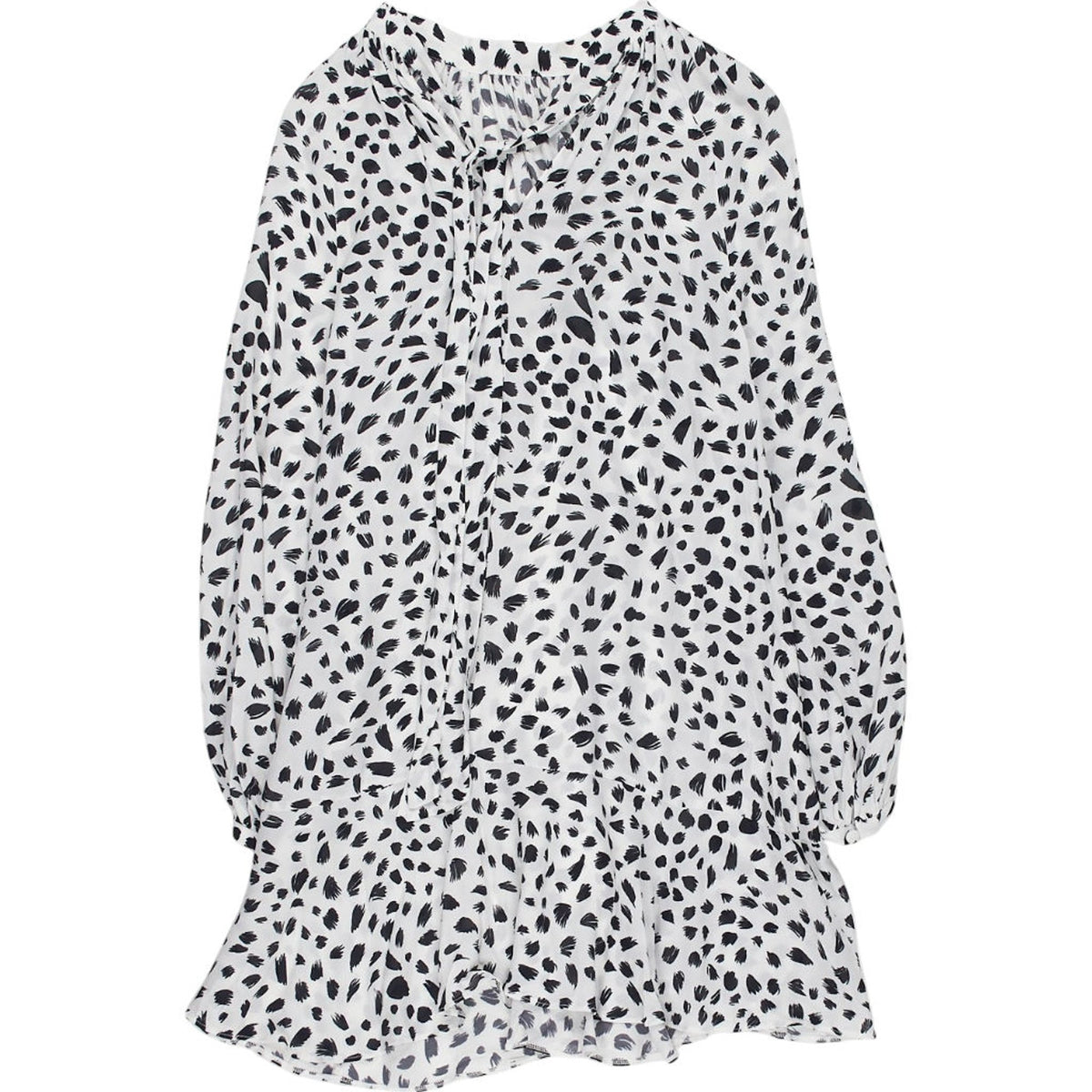 OMNES Black White Patterned Dress