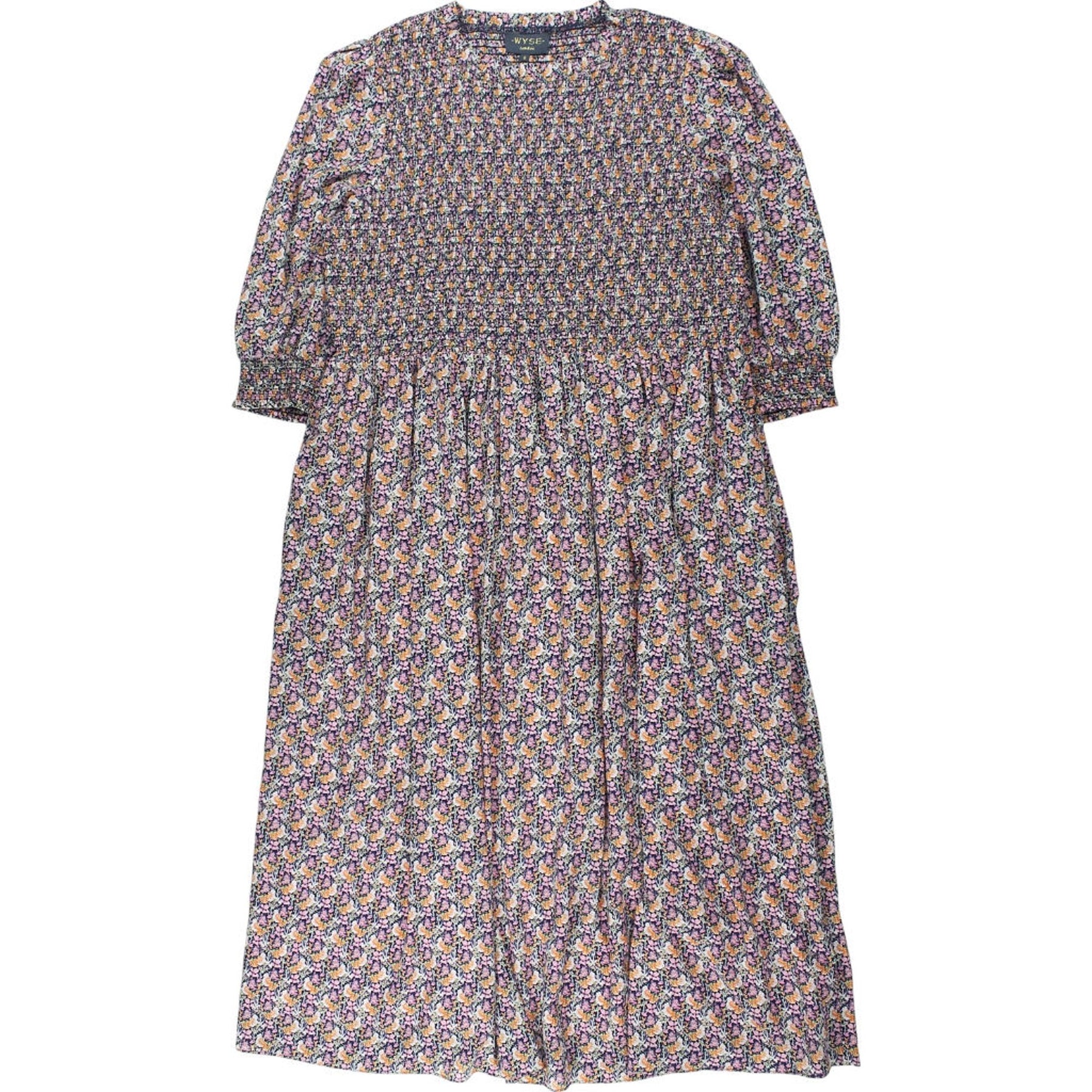 Wyse Purple Floral Midi Dress