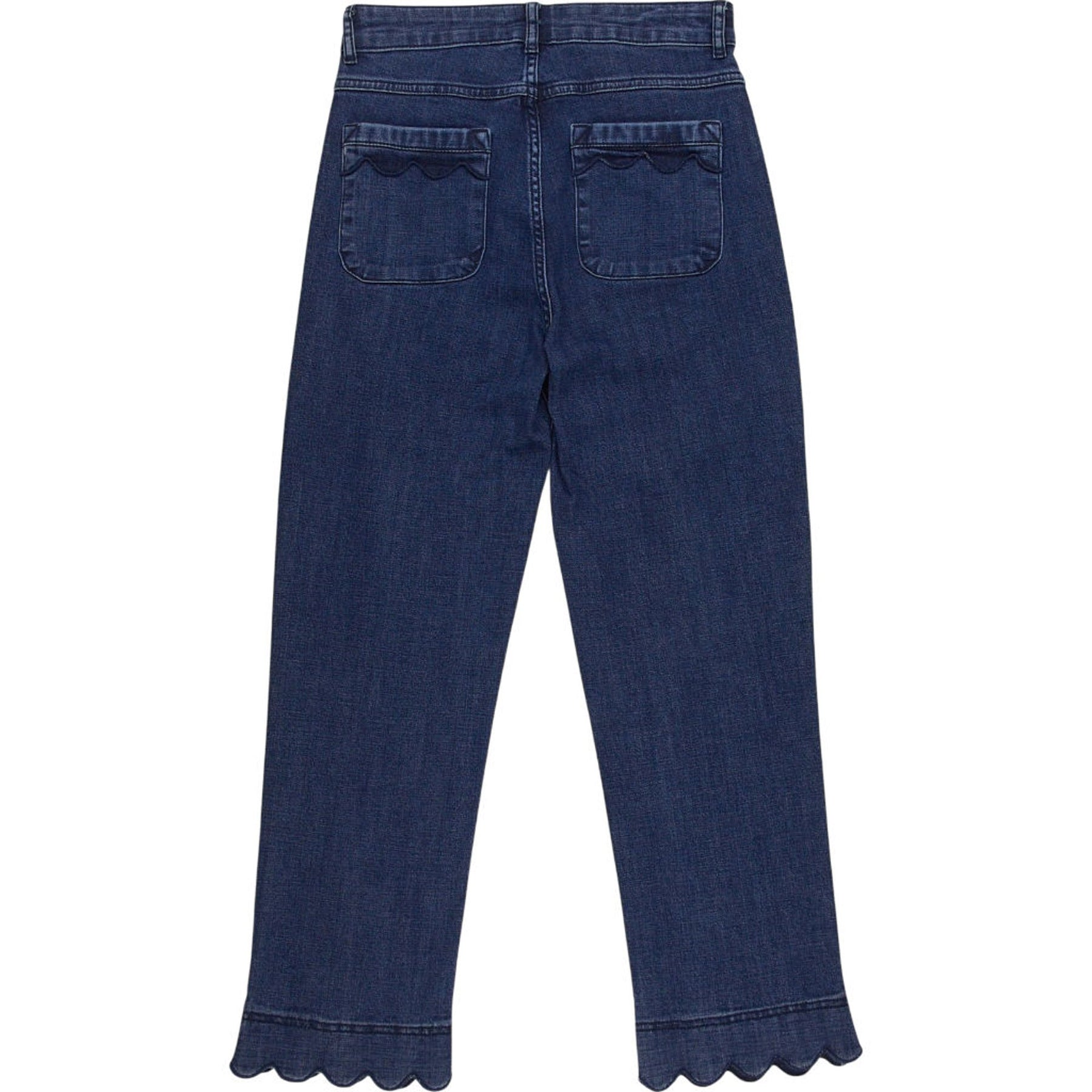 WYSE Blue Scallop Hem Jeans