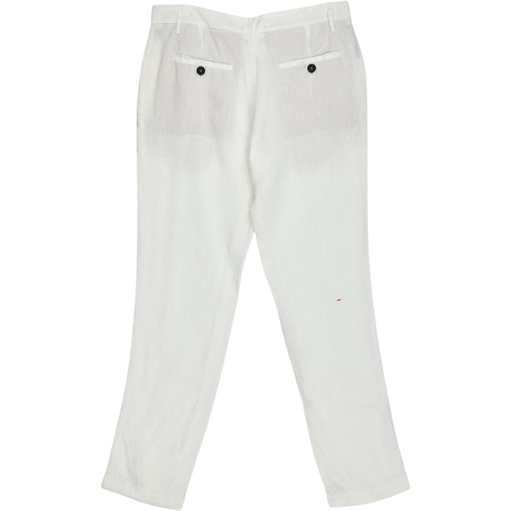 Forte Forte White Linen Blend Trousers