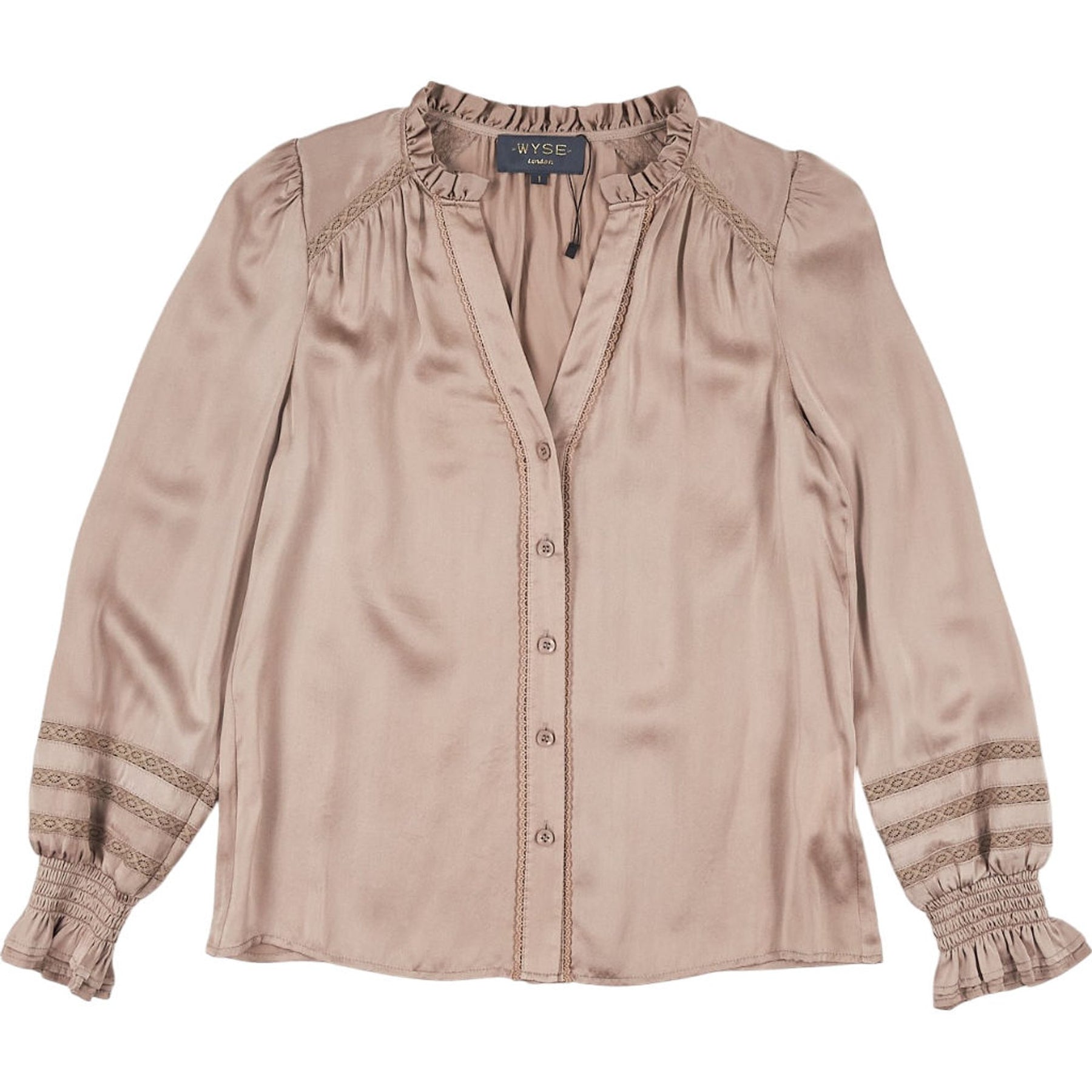 WYSE Beige Silk Blouse
