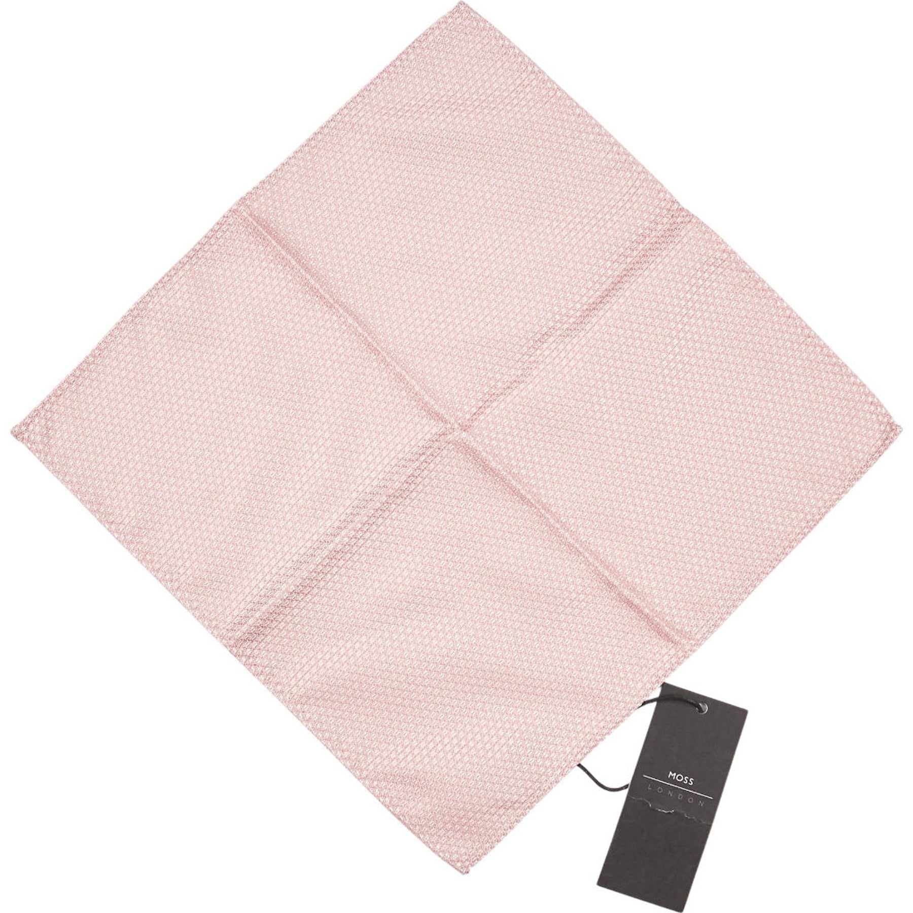Moss London Pink Pocket Square