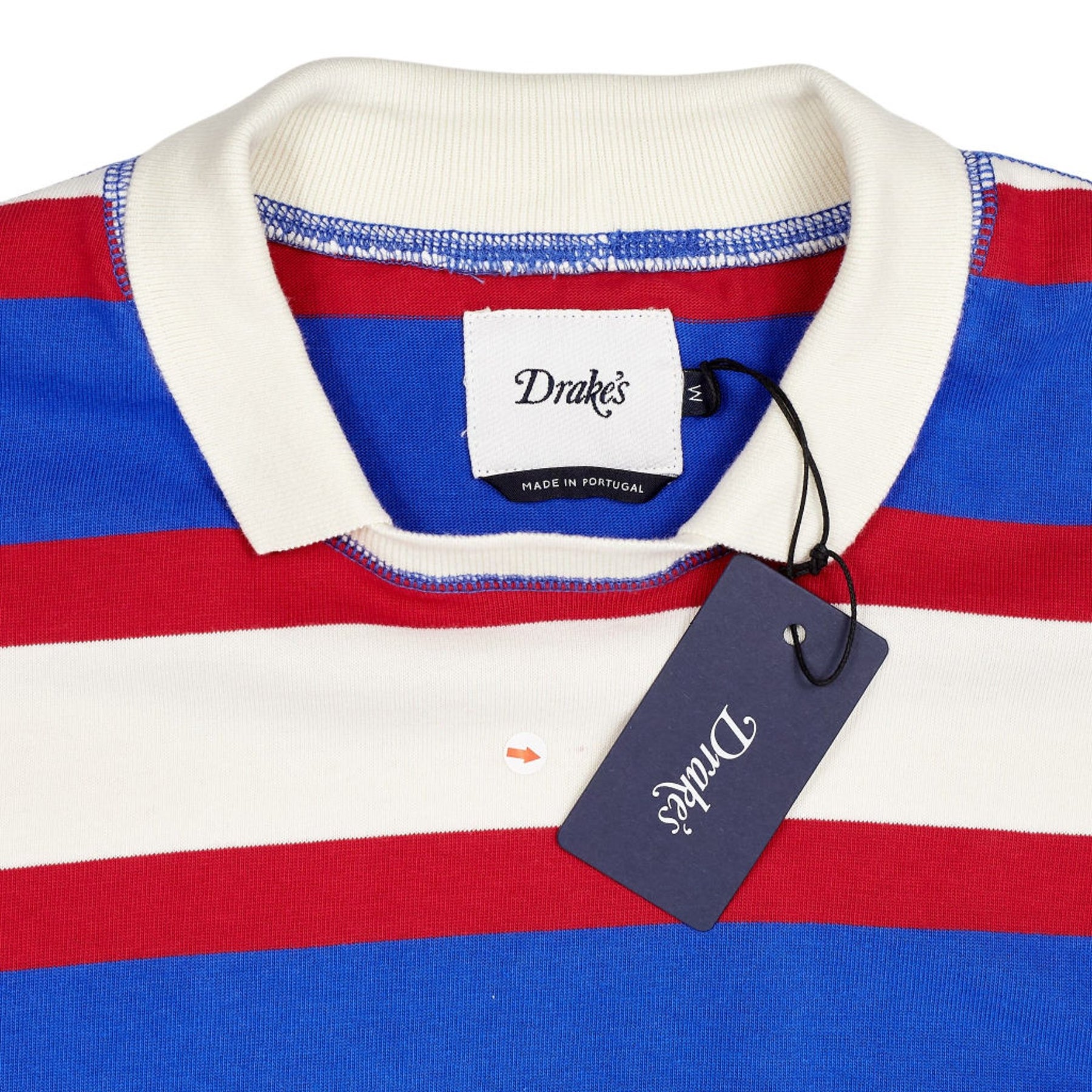 Drake's Red Blue Rugby Top