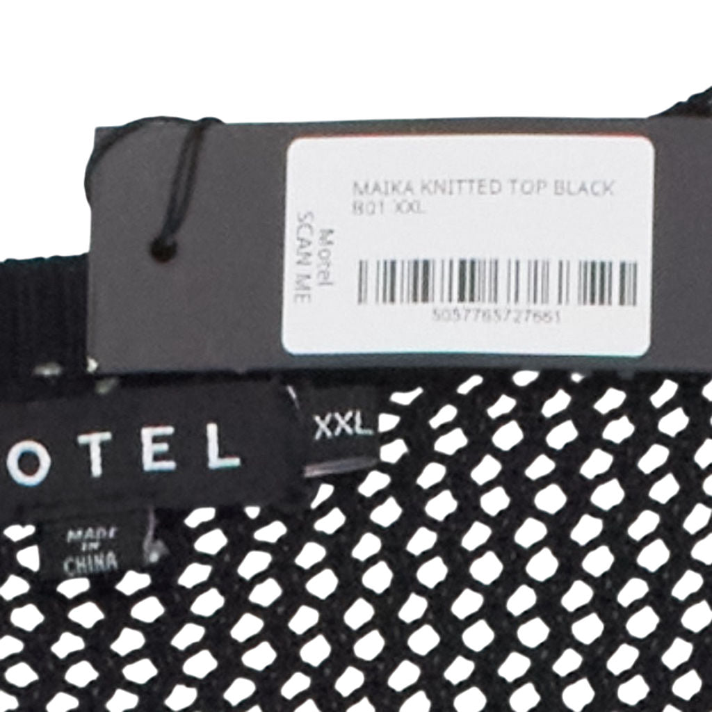 Motel Black Maika Knitted Top