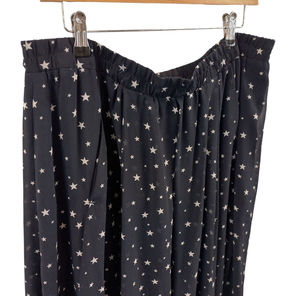 Hush Navy Star Print Midi Skirt