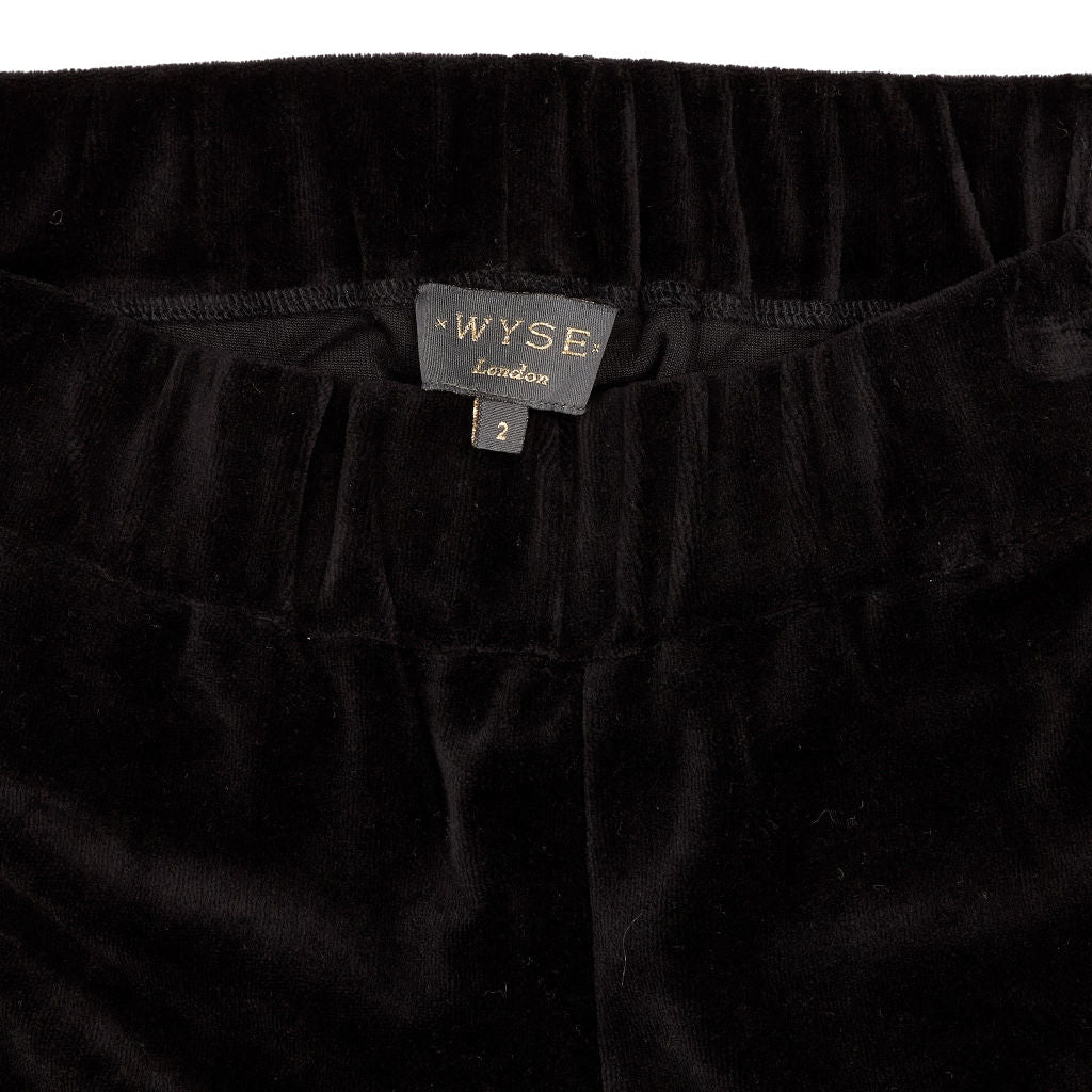 Wyse Black Velvet Pants