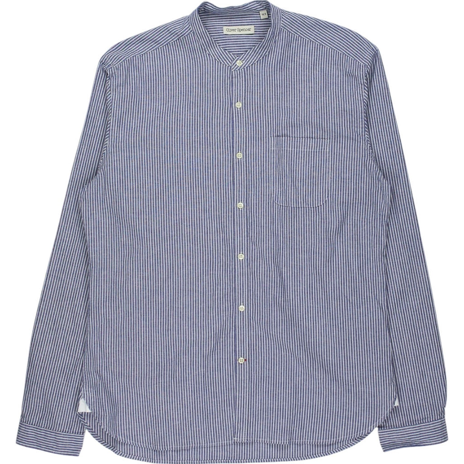 Oliver Spencer Blue Striped Shirt