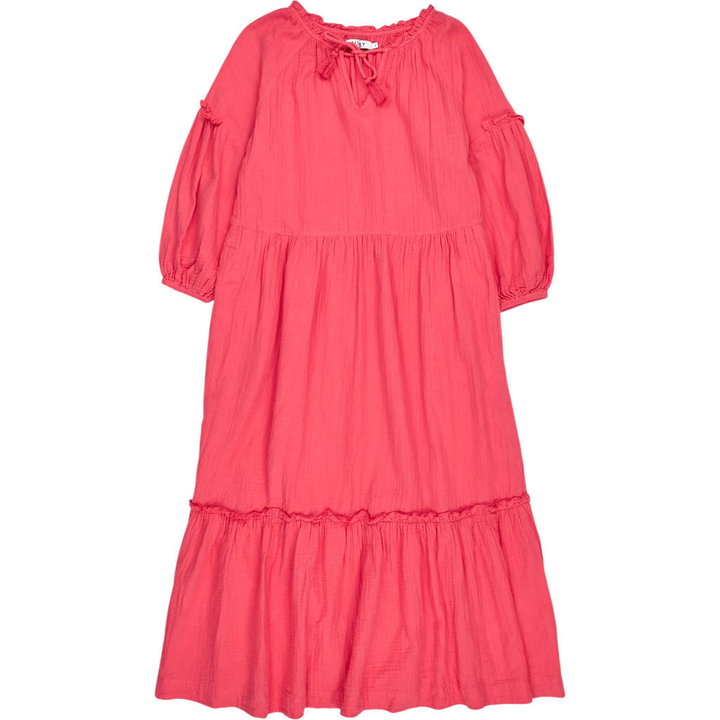 NRBY Pink Cotton Midi Dress