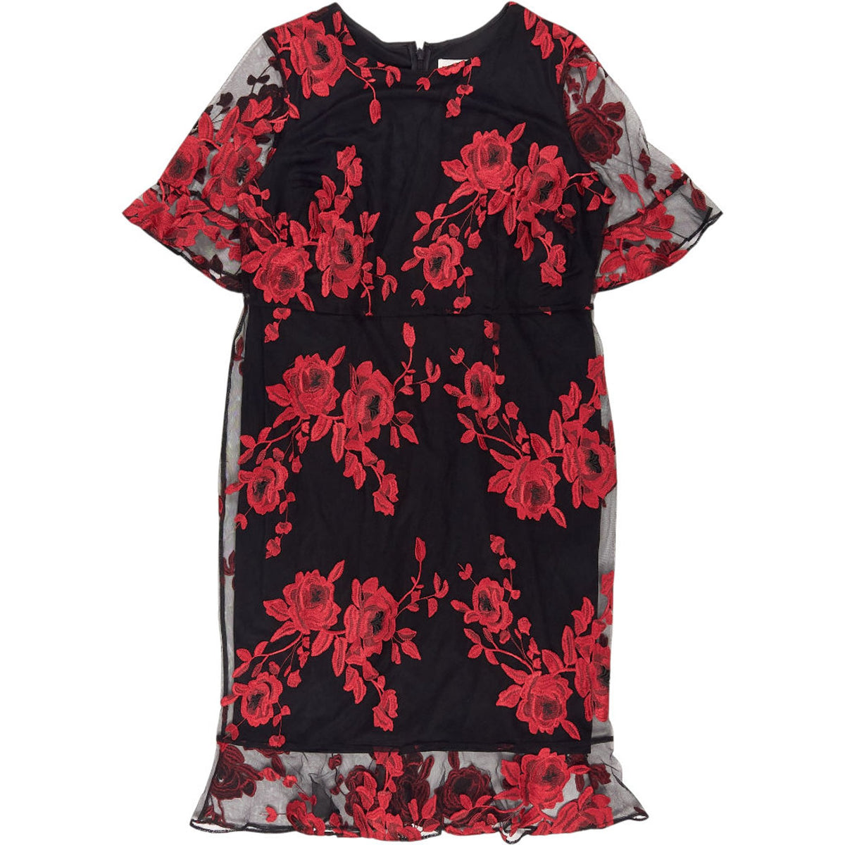Studio 8 Black Red Embroidered Dress