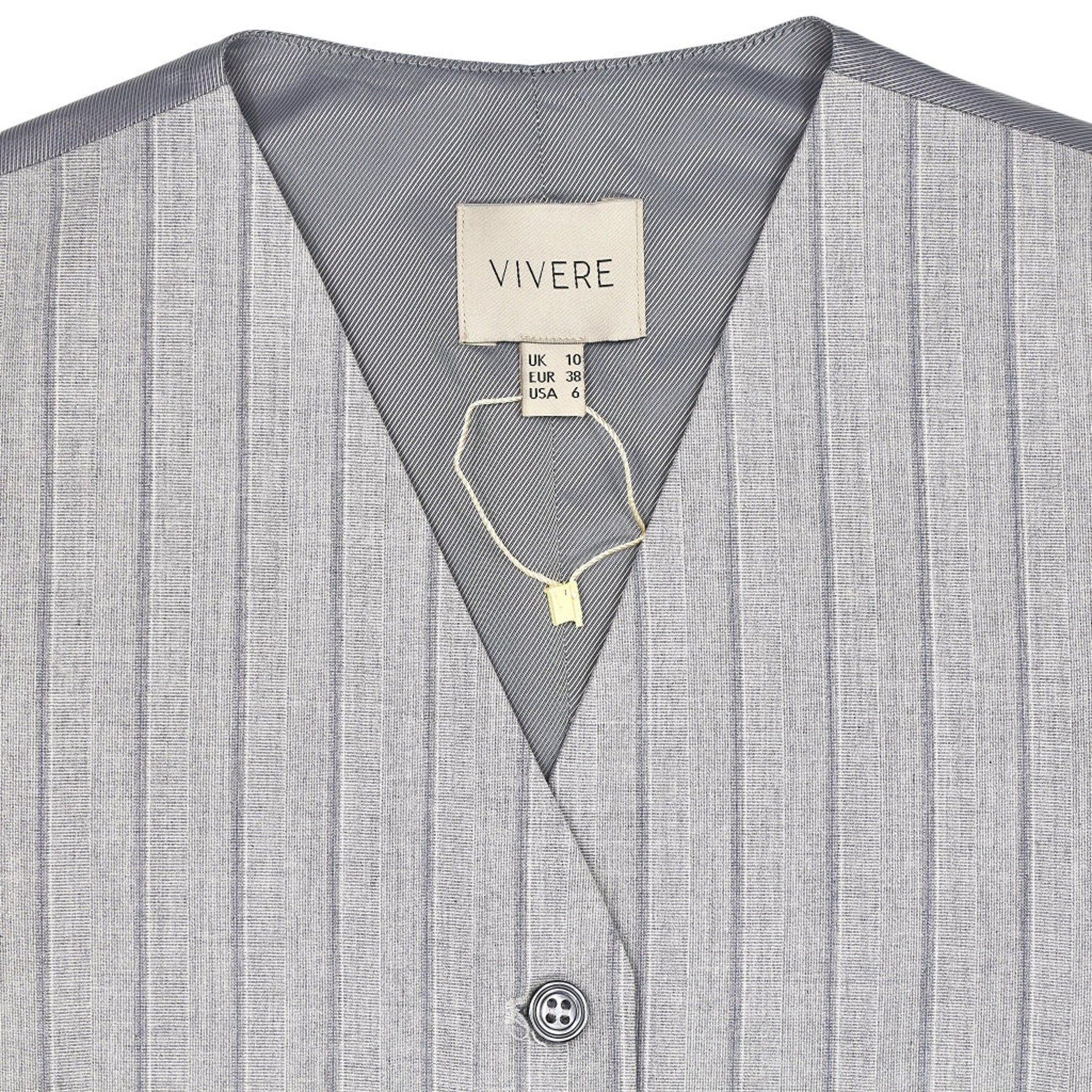 Vivere Light Grey Phoebe Waistcoat