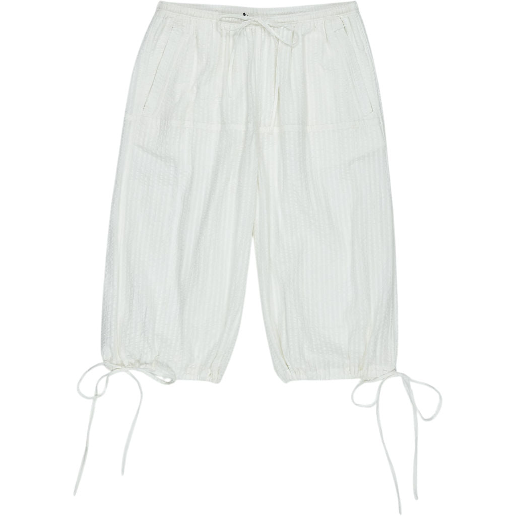 Hush Ecru Seer Sucker Cropped Trousers