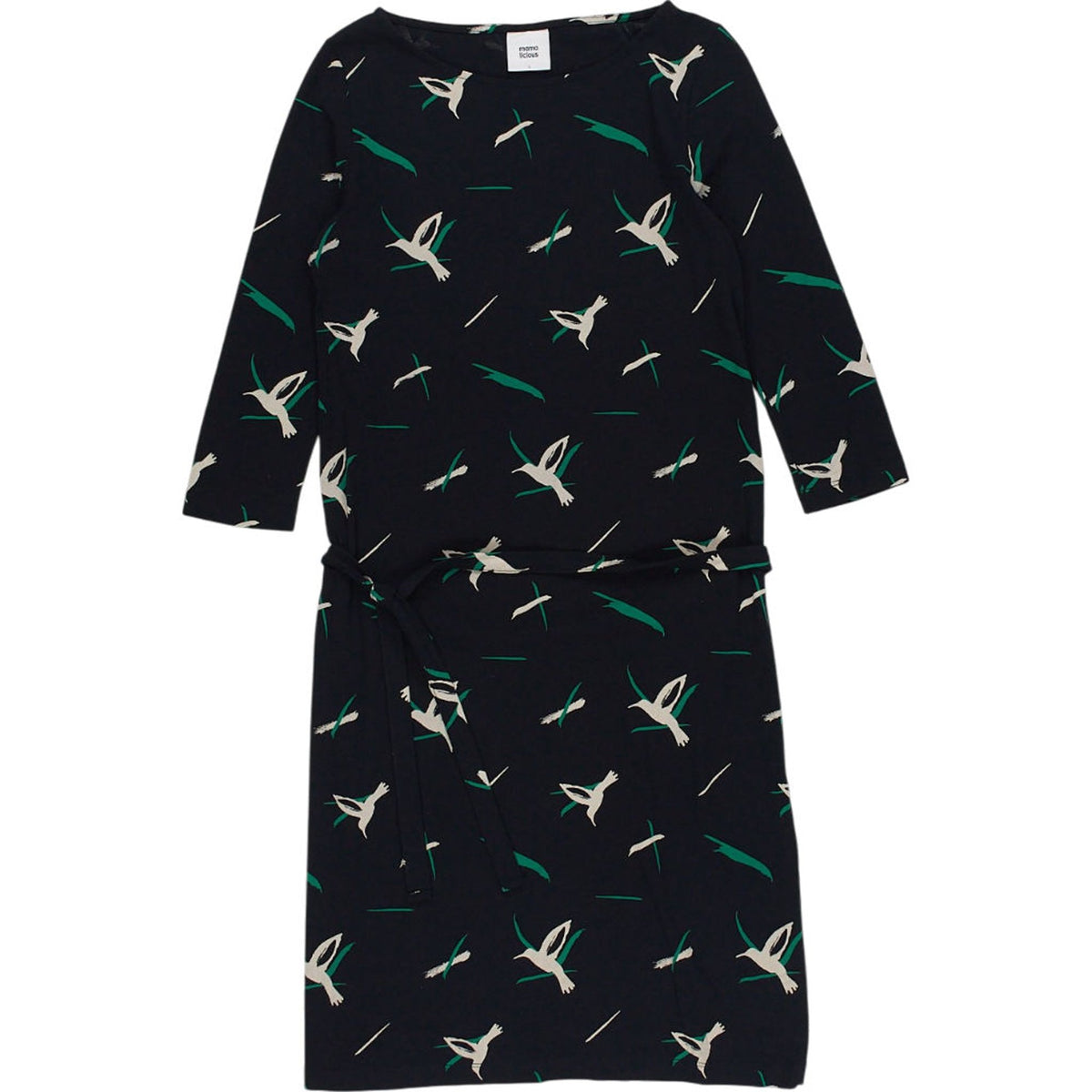 Mamalicious Black Bird Print Dress
