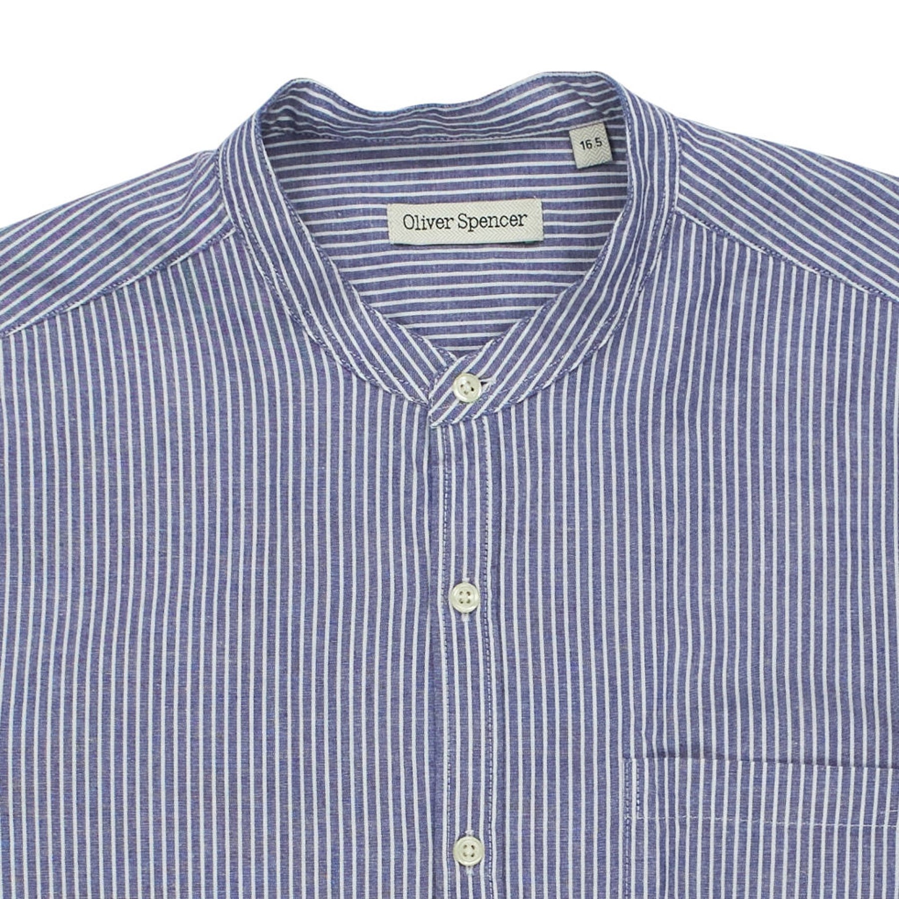 Oliver Spencer Blue Striped Shirt