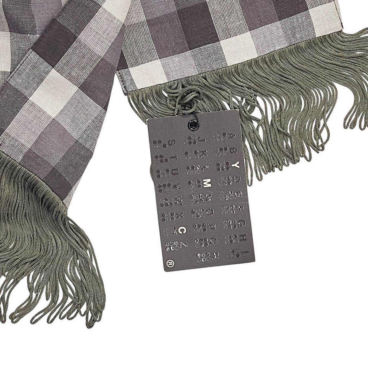 YMC Brown Gingham Scarf