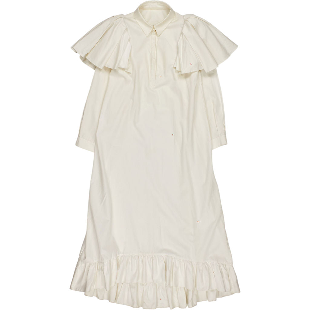 Mother of Pearl Cream Ruffled Dress