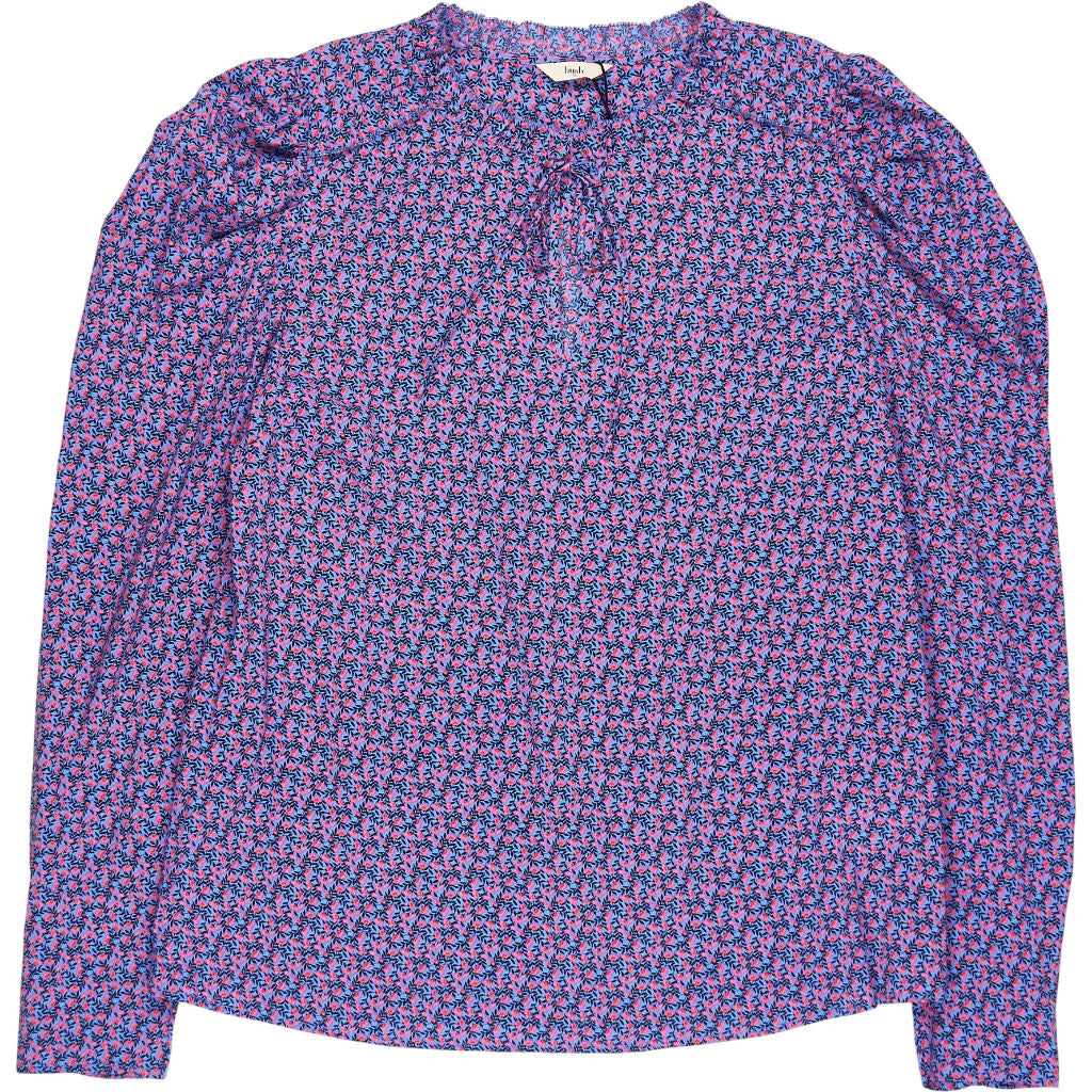 Hush Blue Leafy Floral Mirabel Top