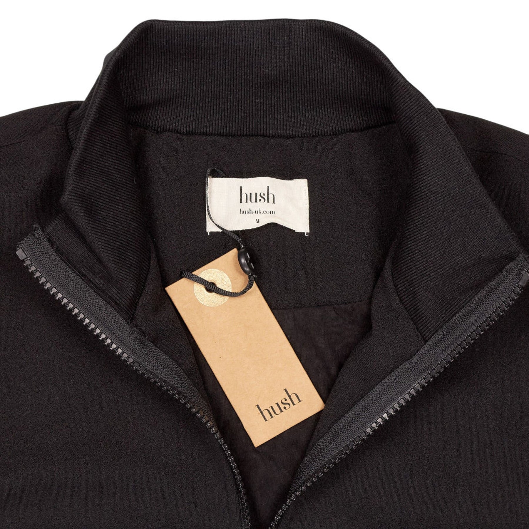 Hush Black Silver Sporty Jersey Jacket