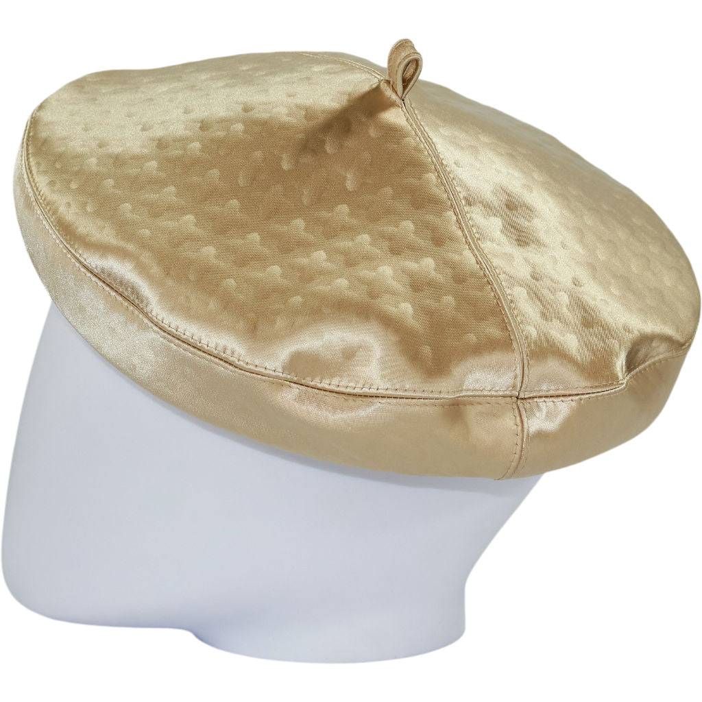 Stephen Jones Miss Jones Gold Textured Beret