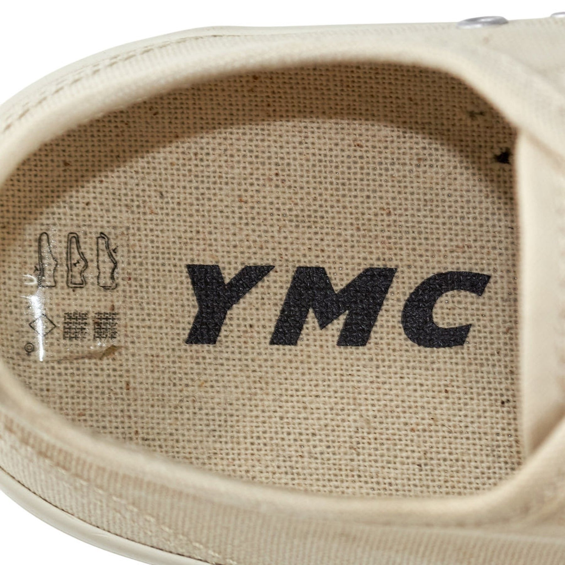 YMC Cream Canvas Trainers