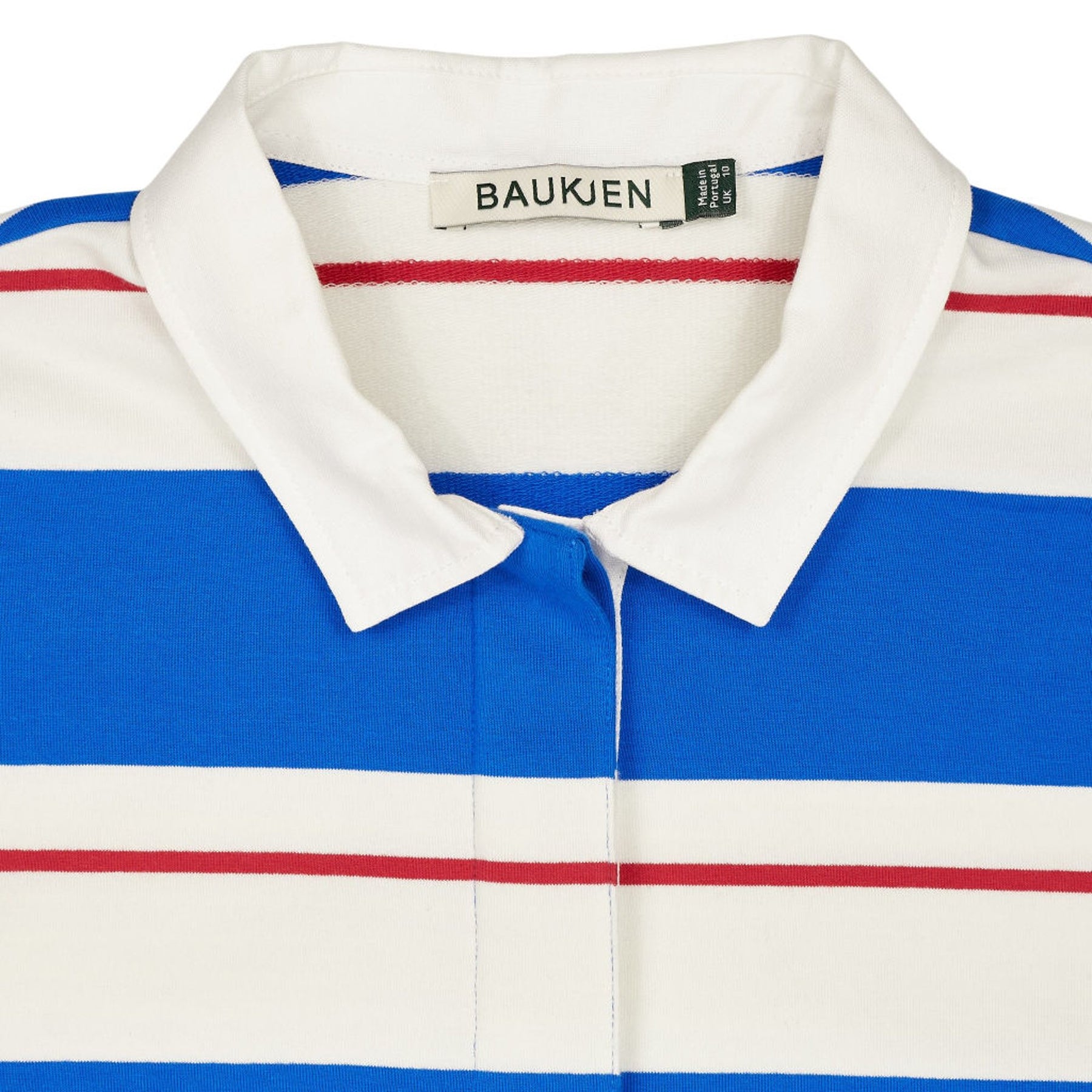 Baukjen Blue White Striped Polo Shirt