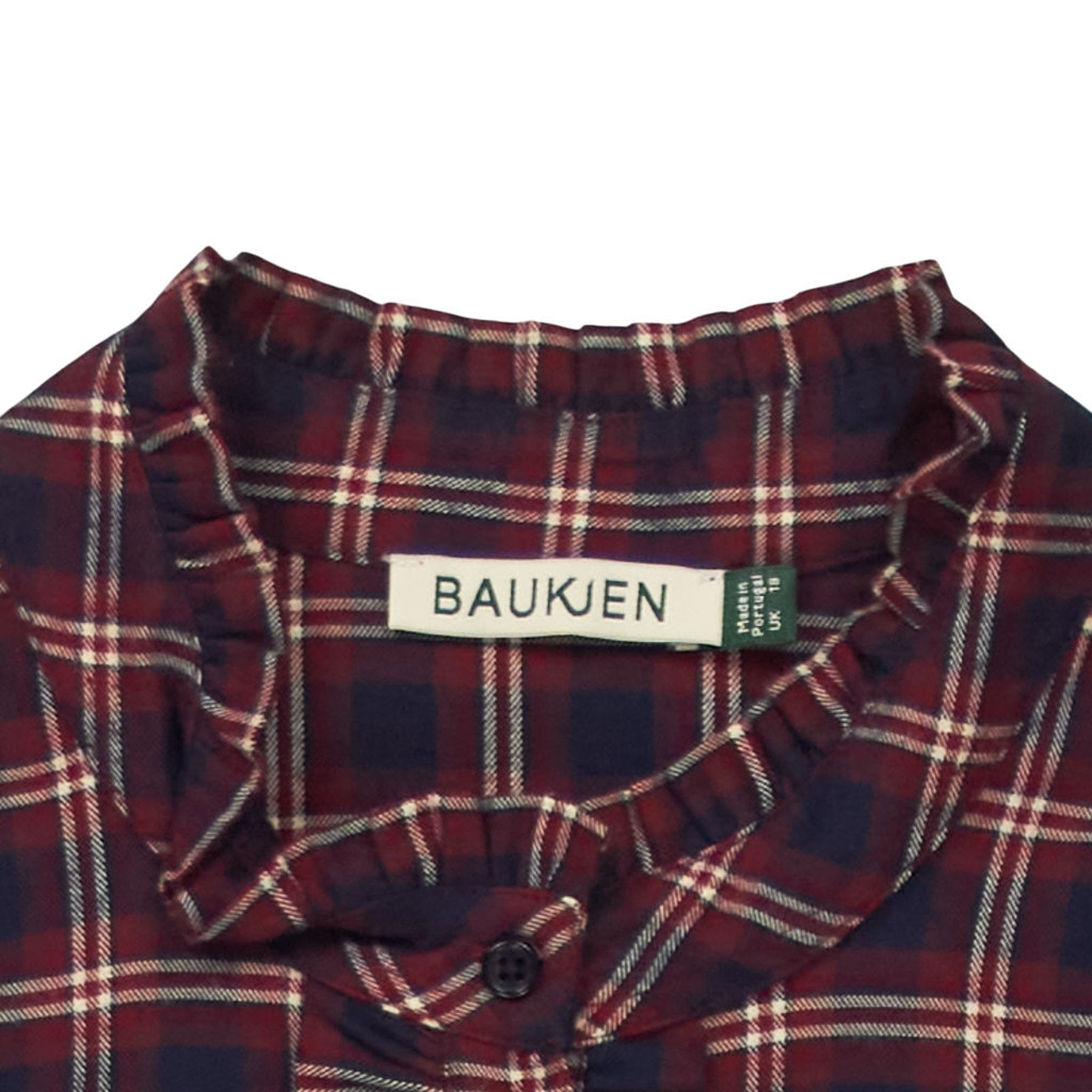 Baukjen Red Plaid Ruffle Blouse