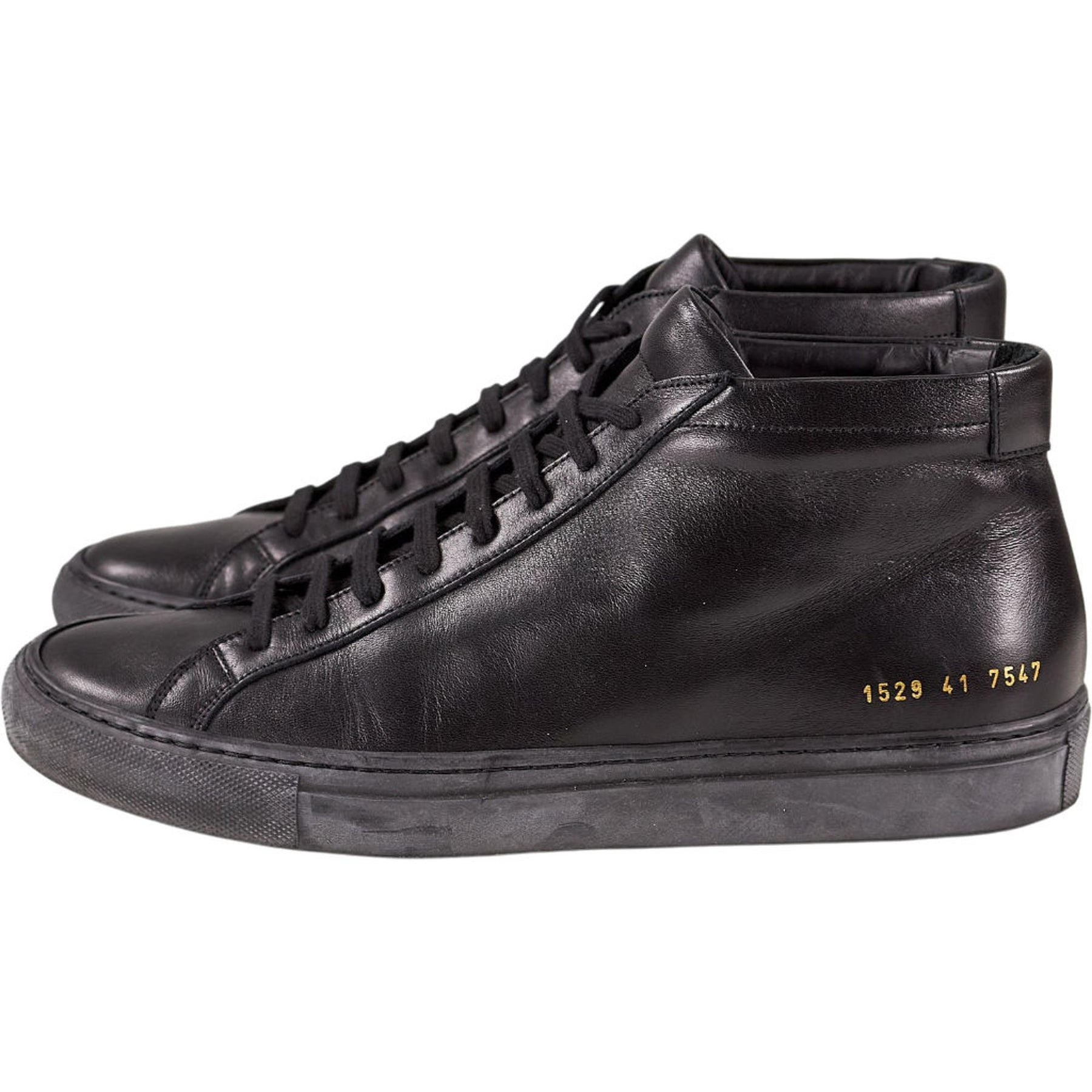 Common Projects Black Original Achilles Mid Trainers