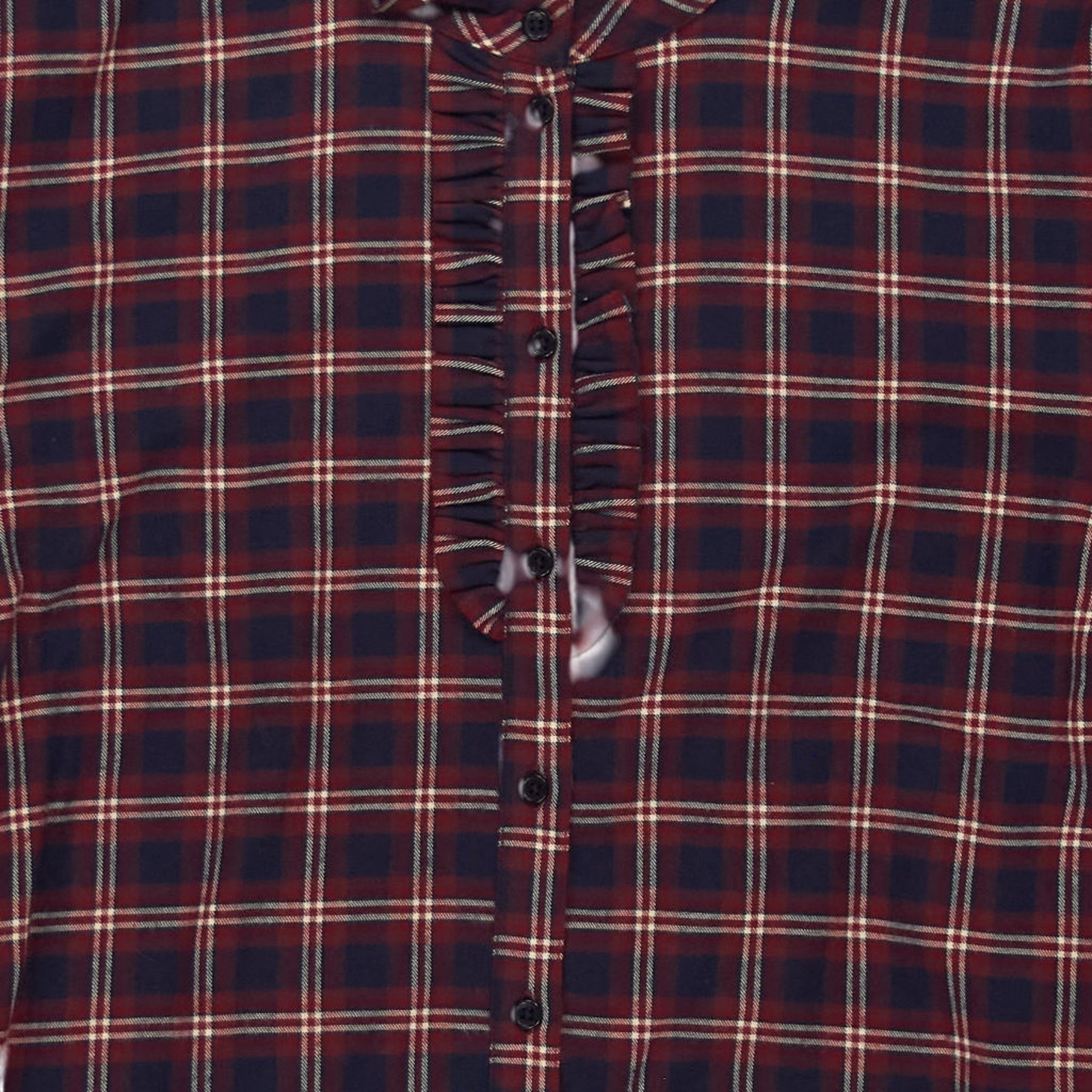 Baukjen Red Plaid Ruffle Blouse