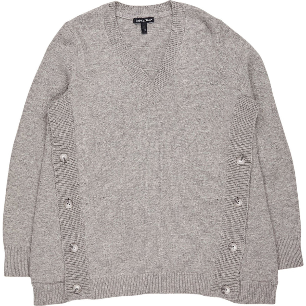 Isabella Oliver Maternity Grey V-Neck Knit Jumper