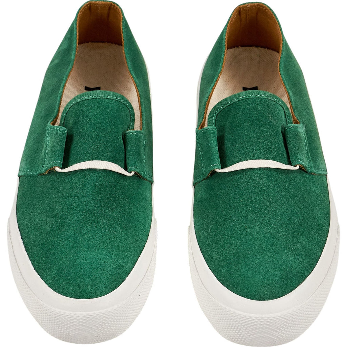 YMC Green Slip-On Suede Trainers