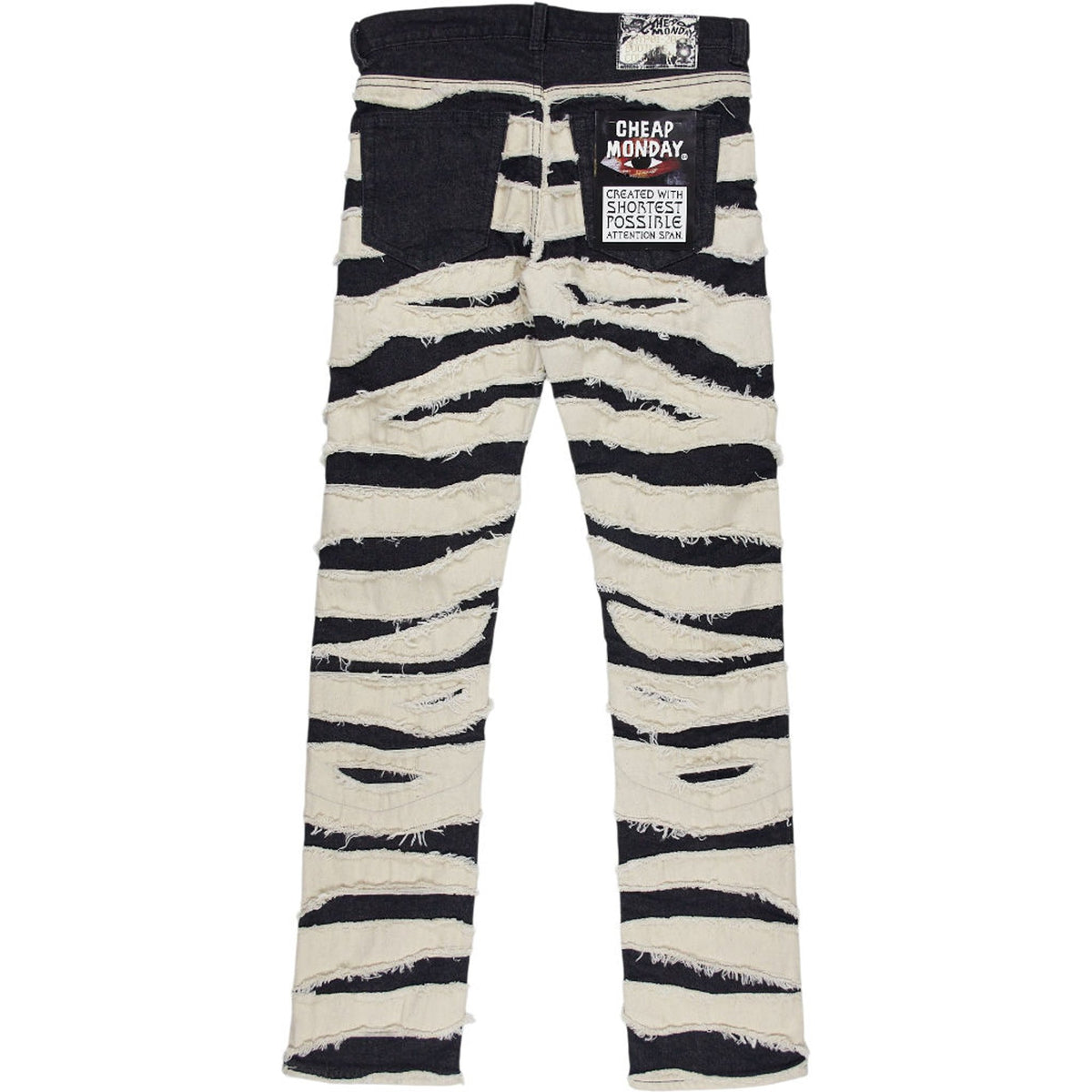 Cheap Monday Black White Distressed Jeans