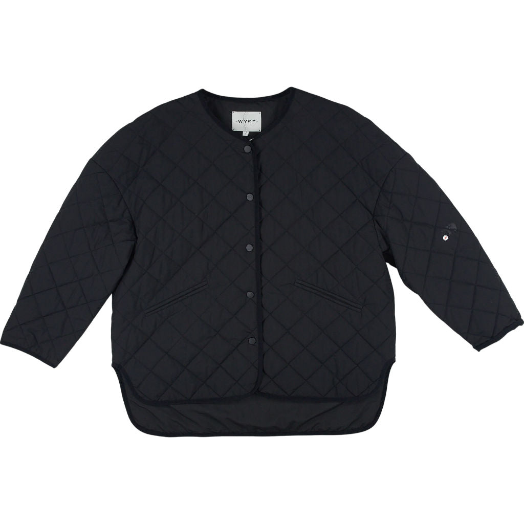 Wyse Black Quilted Jacket UK 8
