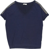 Hush Midnight Metallic Knitted Top