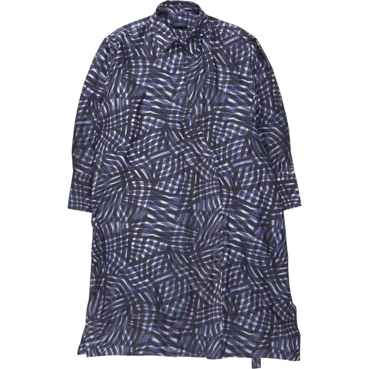 Eudon Choi Blue Printed Shirt Dress