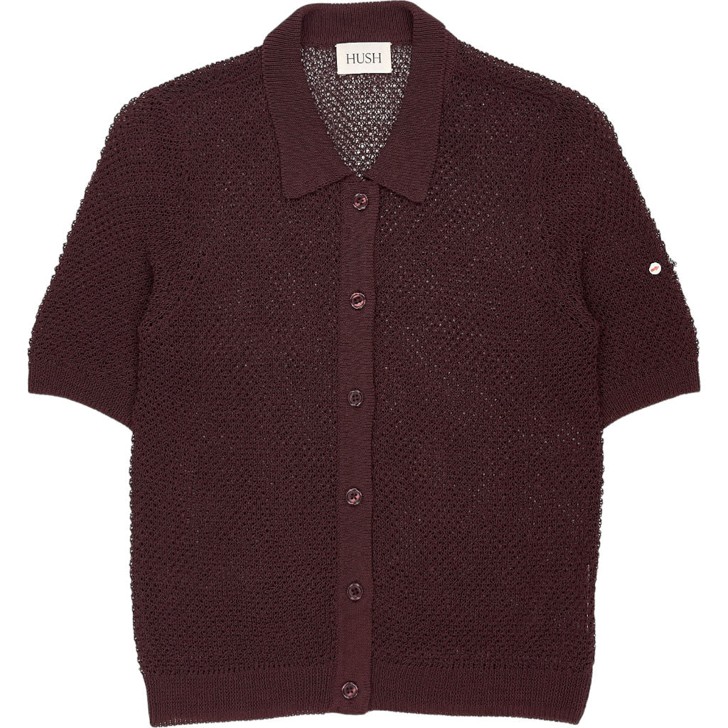 Hush Burgundy Soft Mesh Top