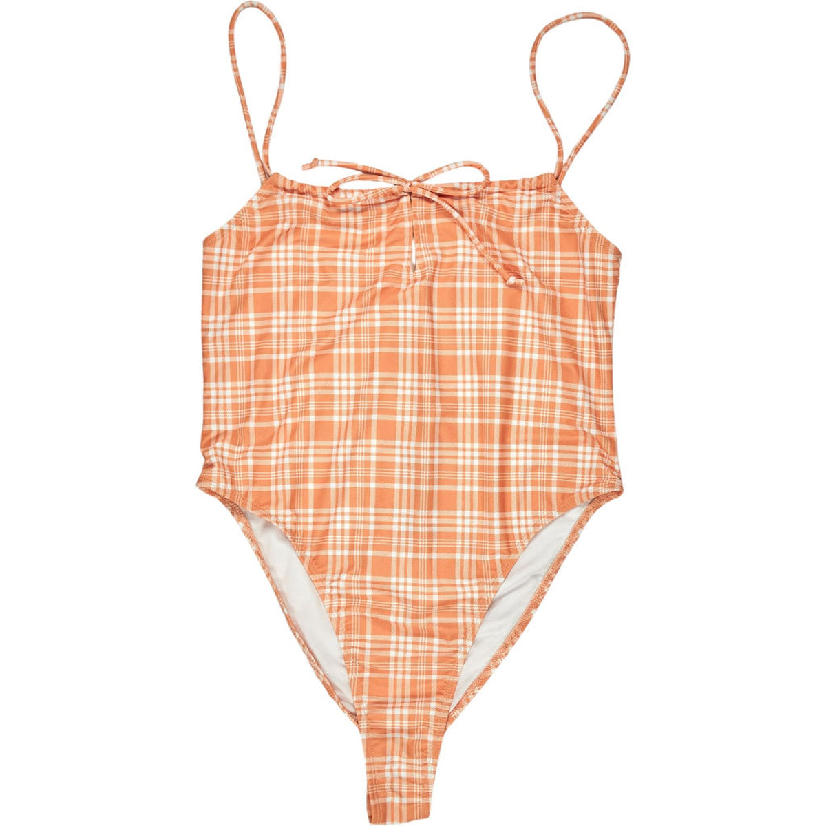 Motel Peach Check Dolty Swimsuit